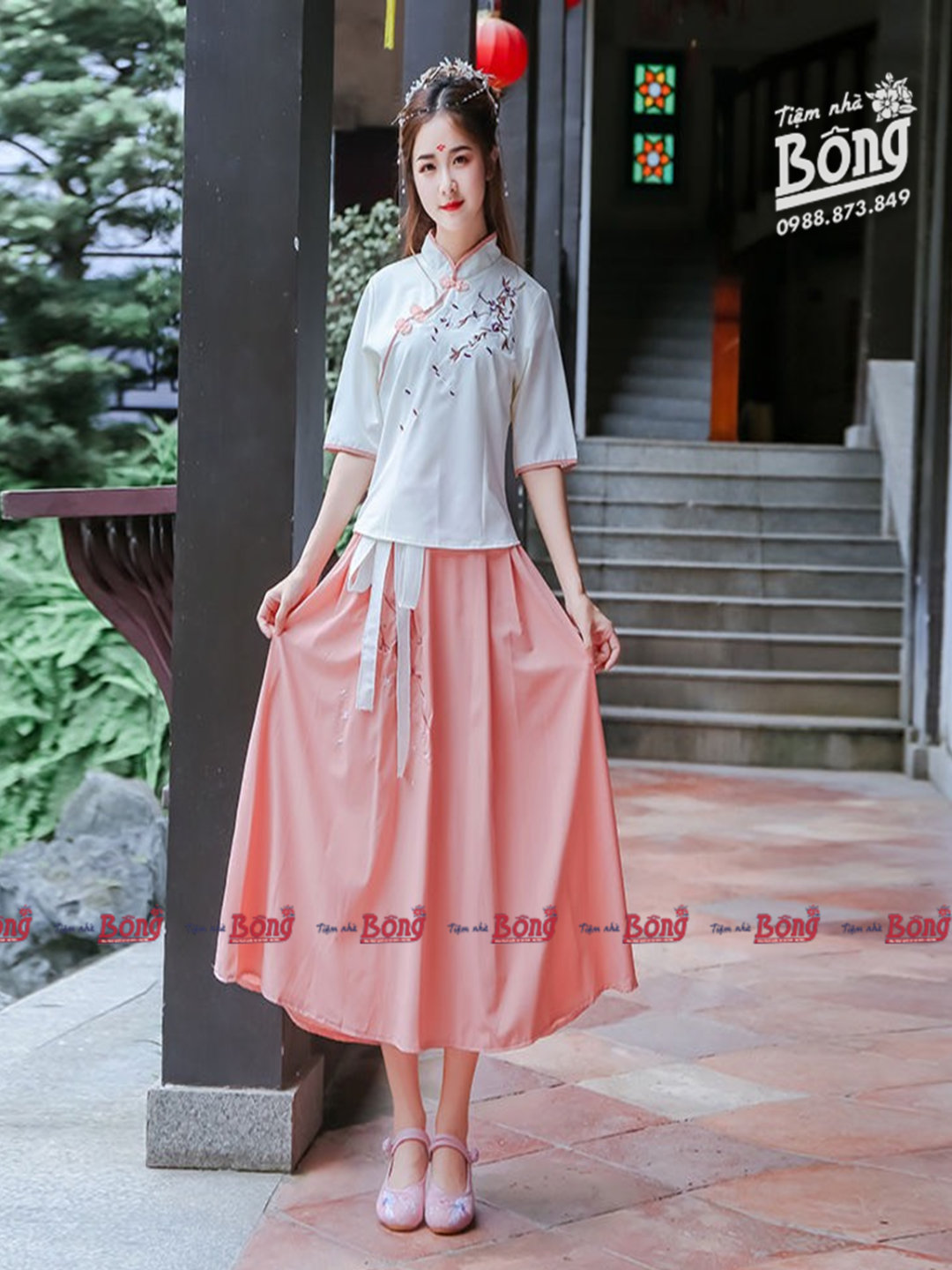 Set Hán Phục Cách Tân Anh Đào