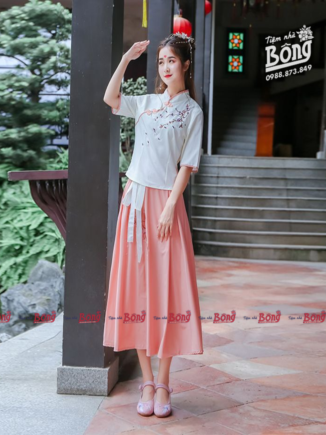 Set Hán Phục Cách Tân Anh Đào 01