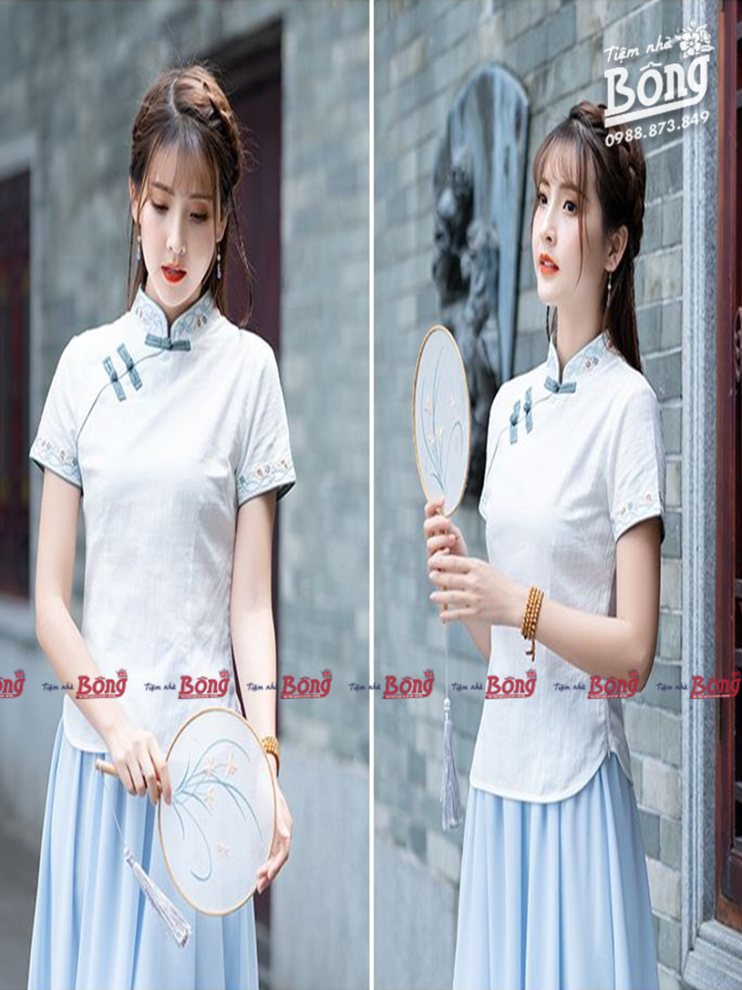 Set Hán Phục Cách Tân Xanh Ngọc 02