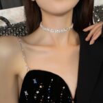 Vòng Cổ Choker Đính Nhiều Hạt Bạc