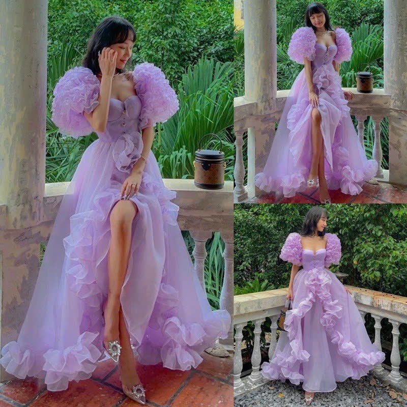 Váy tím Pastel công chúa