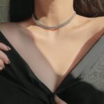 Vòng Cổ Choker Đính Nhiều Hạt Bạc