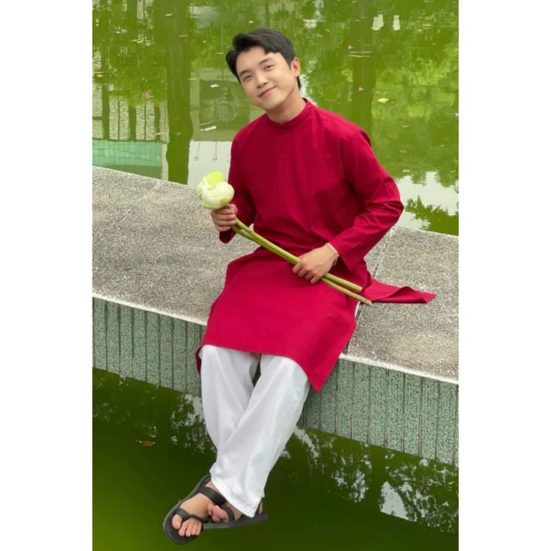 Áo Dài Cách Tân Nam Trơn 4 Màu 01