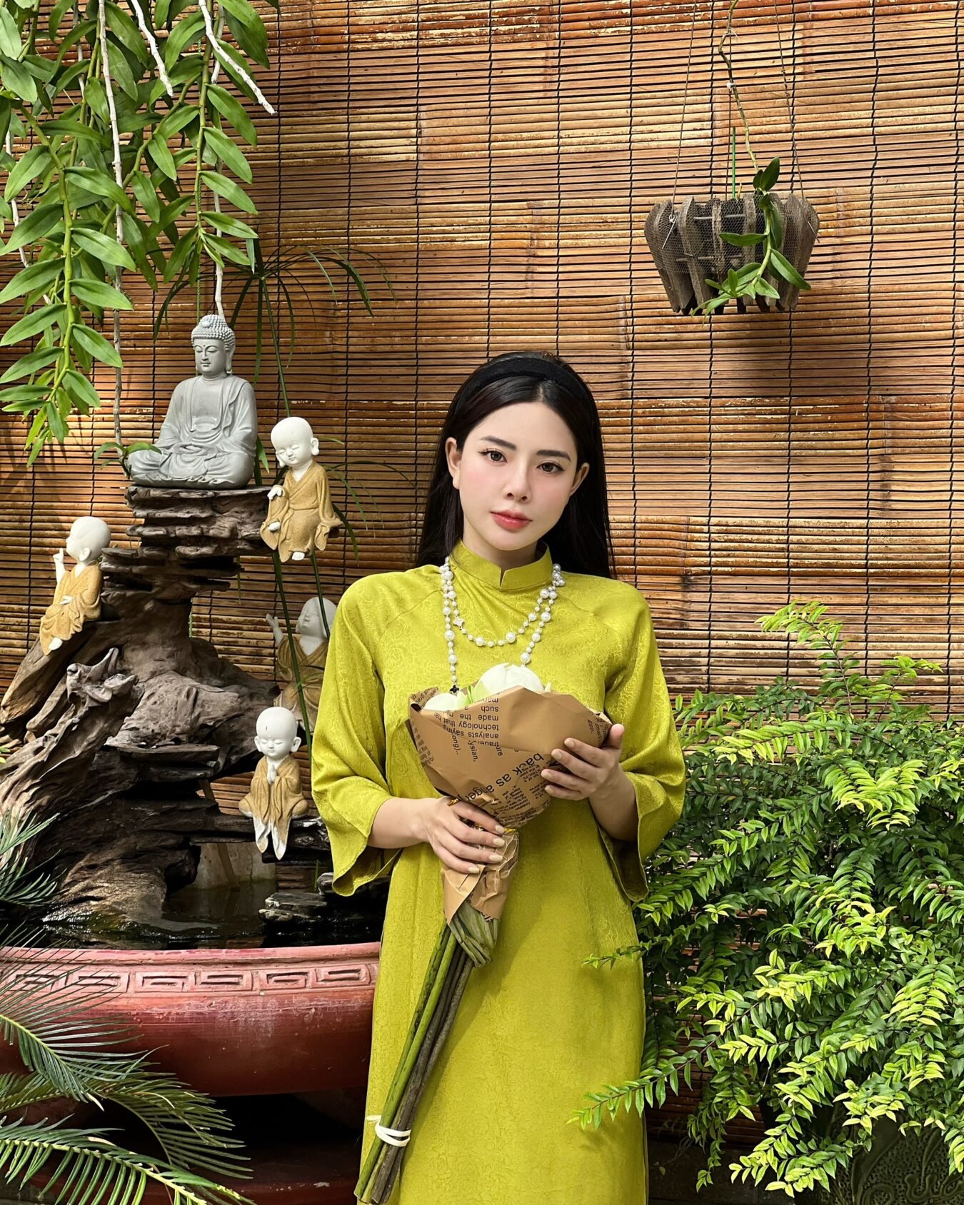 Cho Thuê Áo Dài Tây Thi Xanh Lá Tươi (Có Bigsize)