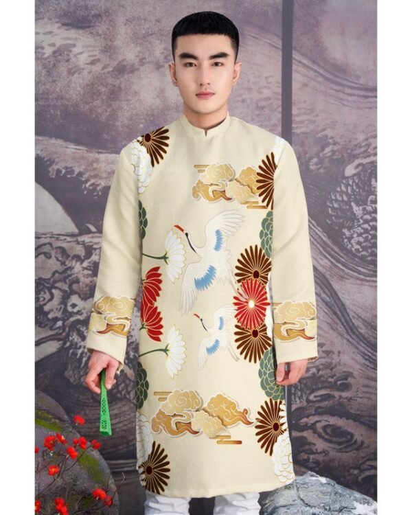 Cho Thuê Áo Dài Cách Tân Nam Chim Hạc Vàng