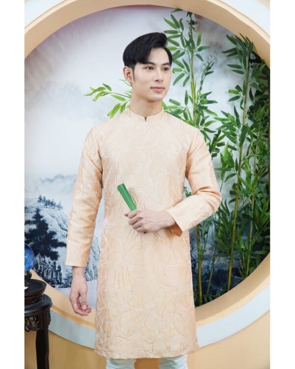 Cho Thuê Áo Dài Gấm Nam Vân Nổi Vàng