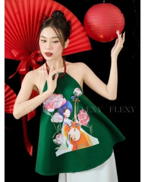Cho Thuê Set Yếm Gấm Cô Gái Xanh