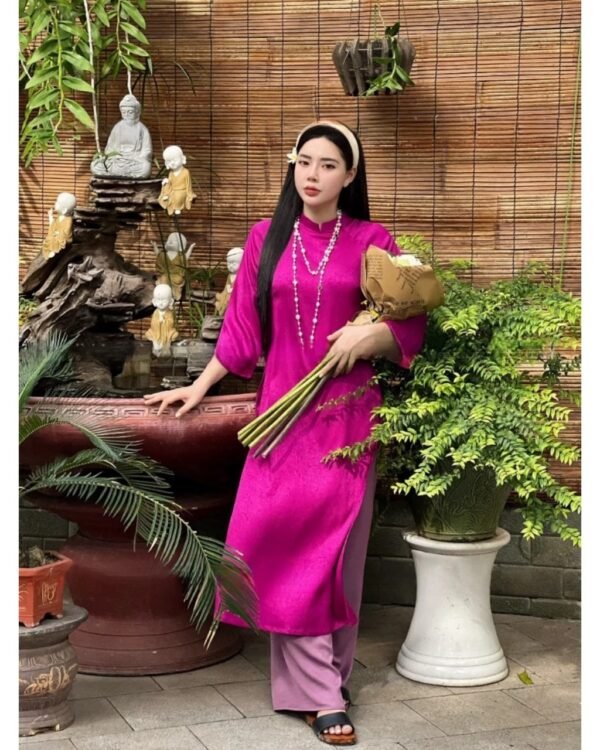 Cho Thuê Áo Dài Tây Thi Hồng Đậm