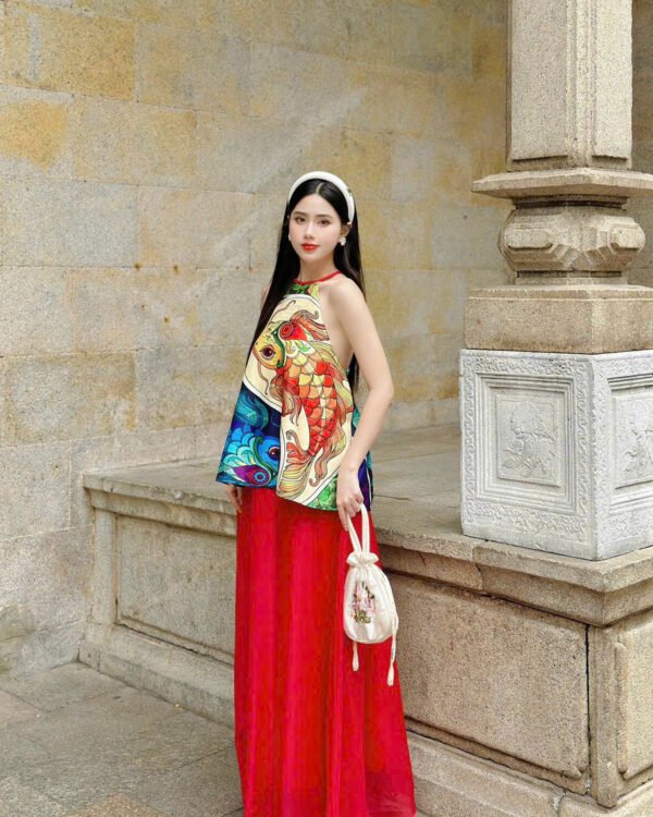 Cho Thuê Set Yếm PUCHA Cá Chép Váy Đỏ