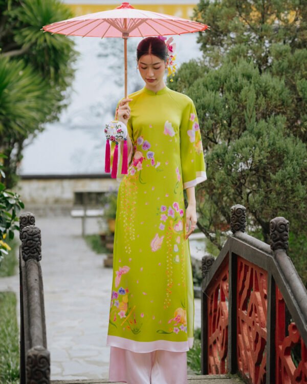 Cho Thuê Áo Dài Tay Lỡ Khai Xuân Xanh (Có Bigsize)