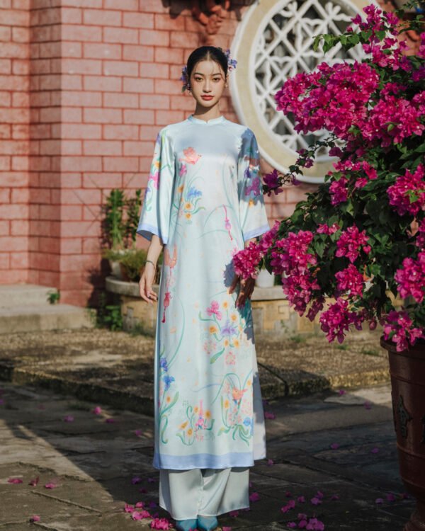 Cho Thuê Áo Dài Tay Lỡ Giao Thừa Xanh (Có Bigsize)