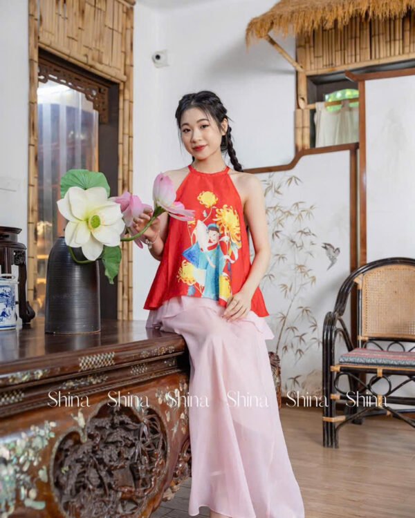 Cho Thuê Set Yếm Nàng Thơ Shina Đỏ