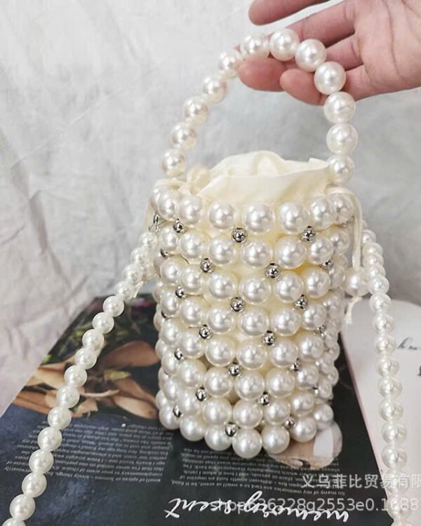 Cho Thuê Túi Xách Mini Ngọc Trai Bản Tròn Trắng