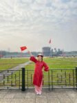 Cho Thuê Áo Dài Cổ Tròn Gấm Đính Ngọc Trai Đỏ Đậm ( Có Bigsize )