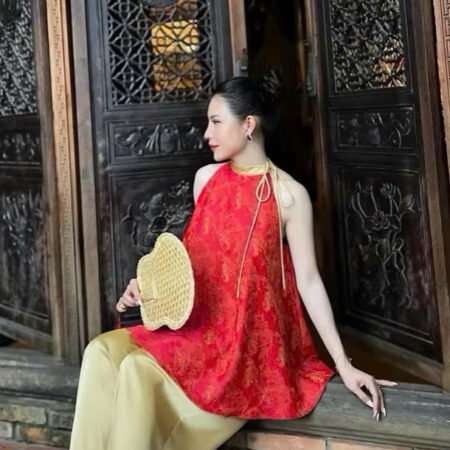 Cho Thuê Yếm Lụa Viền Vàng Đỏ