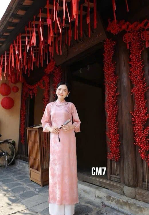 Cho Thuê Áo Dài Rồng Bay Phượng Múa Hồng ( Có Bigsize )