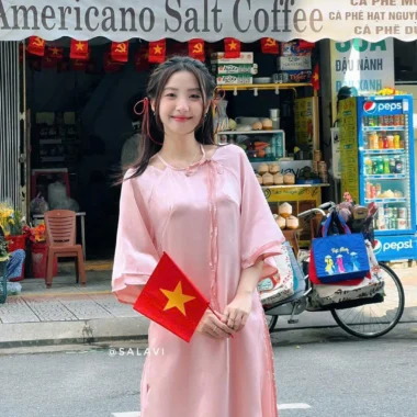 Vẻ Đẹp Dịu Dàng Của Áo Dài Màu Hồng