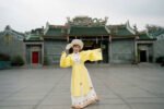 Cho Thuê Nhật Bình Nữ Hoạ Tiết Gấm Vàng Tươi (Kèm Mấn - Có Bigsize)