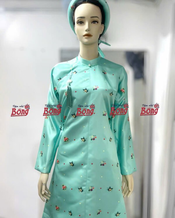 Cho Thuê Áo Tấc Nữ Tay Chẽn Vải Dù Xanh Mint (Kèm Mấn - Có Bigsize)