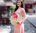 Cho Thuê Áo Dài Form Ôm Hồng Cam (Có Bigsize)