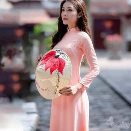Cho Thuê Áo Dài Form Ôm Hồng Cam (Có Bigsize)