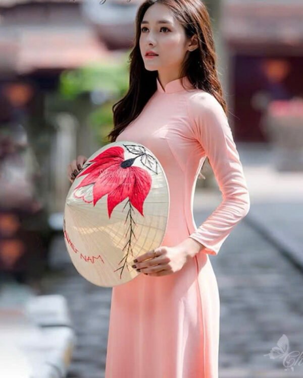 Cho Thuê Áo Dài Form Ôm Hồng Cam (Có Bigsize)