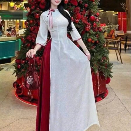 Cho Thuê Áo Dài Trắng Nơ Cổ Đỏ (Có Bigsize)