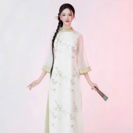 Cho Thuê Áo Dài Cúc Viên Xanh Lá