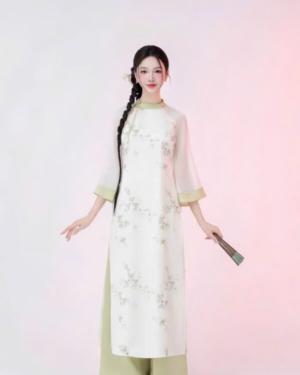 Cho Thuê Áo Dài Cúc Viên Xanh Lá