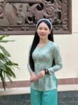 Cho Thuê Set Bà Ba Cổ Tròn Đồng Tiền Xanh Mint (Có Bigsize)