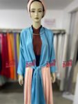Cho Thuê Set Tứ Thân Nâu Cam Khoác Xanh (Kèm Khăn Vấn Tóc)