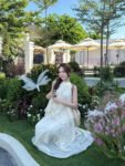 Cho Thuê Set Yếm Ren Hoa Kem