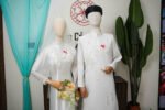 Cho Thuê Áo Dài Long Phụng Cát Tường Trắng