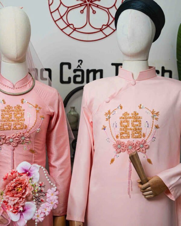 Cho Thuê Áo Dài Vĩnh Kết Đồng Tâm Hồng