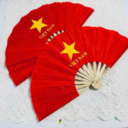 Cho Thuê Quạt Giấy Đỏ Sao Vàng