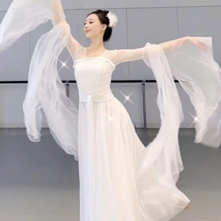 Cho Thuê Set Hán Phục Hằng Nga Tuyết Vũ Trắng