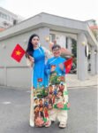 Cho Thuê Áo Dài Nơ Cổ Đồng Bào Xanh (Có Bigsize)