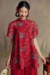 Cho Thuê Set Áo Vinh Hoa Mẫu Đơn Đỏ