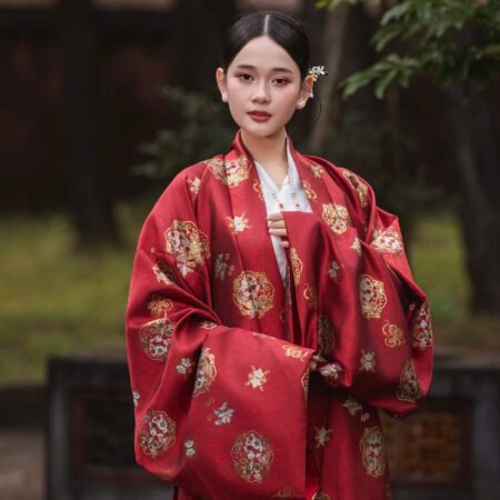 Cho Thuê Đối Khâm Nữ Hoạ Tiết Gấm Đỏ