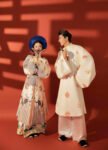Cho Thuê Nhật Bình Couple Gấm Hoạ Tiết Kem (Kèm Mấn)