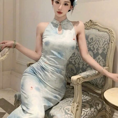 Cho Thuê Sườn Xám Cá Chép Xanh