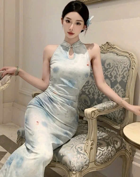 Cho Thuê Sườn Xám Cá Chép Xanh