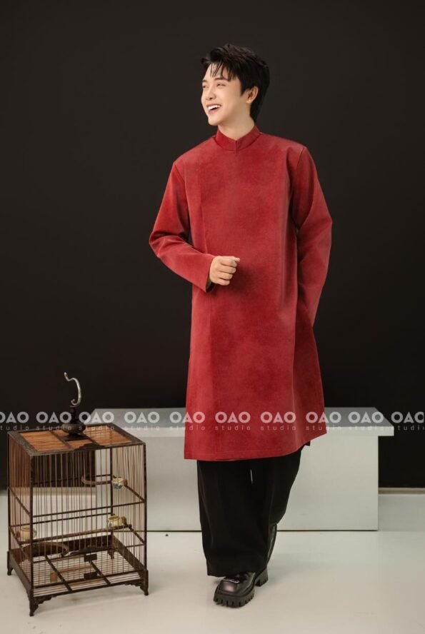 Dài Nam Cúc Bấm Da Lộn Đỏ OAO