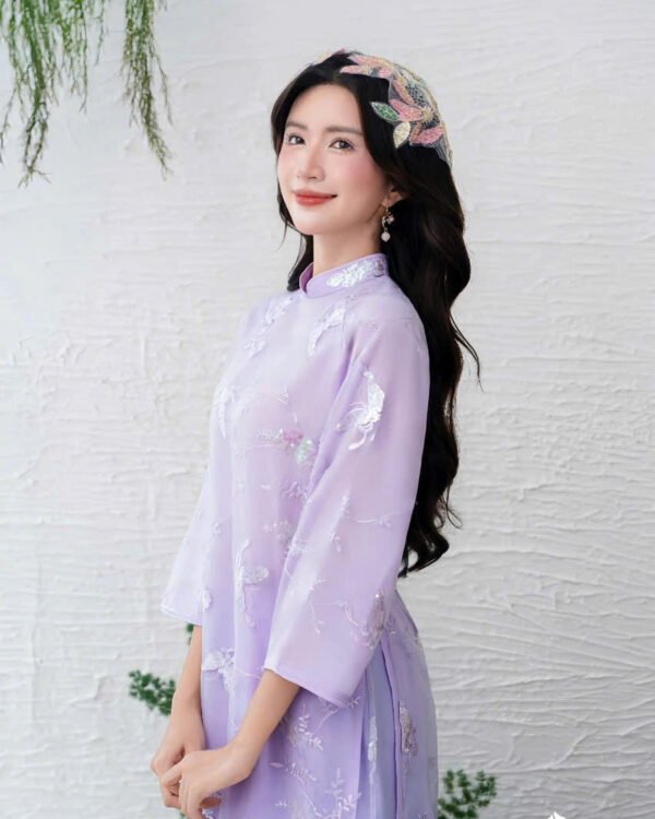 Cho Thuê Áo Dài Điệp Vũ Tím
