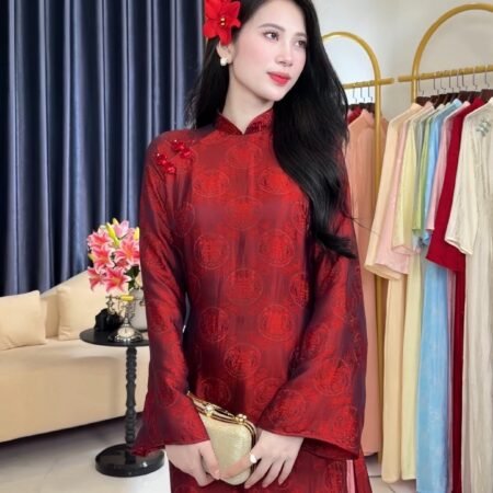 Cho Thuê Áo Dài Nữ Cổ Trụ Hương Phù Sa (Có Bigsize)