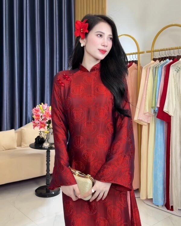 Cho Thuê Áo Dài Nữ Cổ Trụ Hương Phù Sa (Có Bigsize)