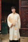 Cho Thuê Áo Dài Nam Hoa Cúc Voan 2 Lớp OAO (Có Bigsize)