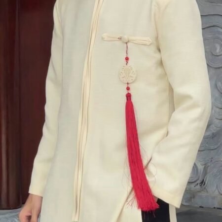 Cho Thuê Áo Dài Kem Vân Gỗ Ngọc Bội (Doziva)