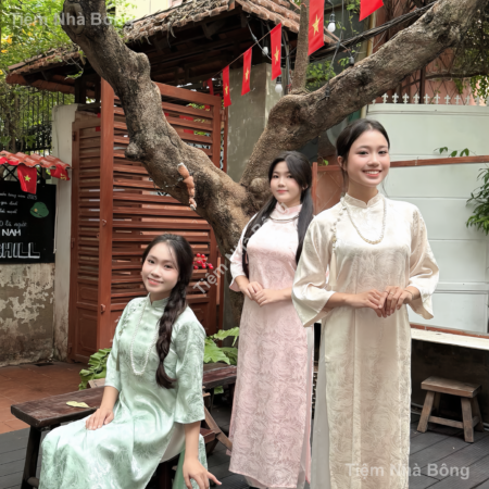 Cho Thuê Áo Dài Nữ Hồng Tây Thi (Bưng Quả)