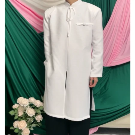 Cho Thuê Áo Dài Trắng Vân Gỗ Ngọc Bội (Doziva)